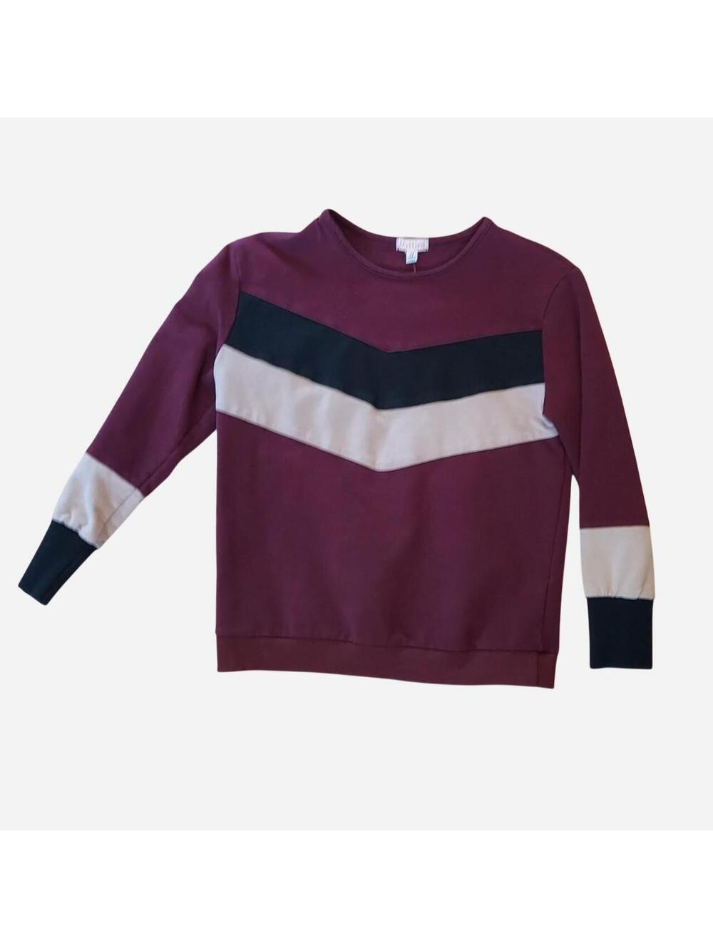Women's Burgundy and Multi Shirt